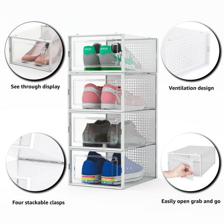 type A Clear Modular Shoe Box and Storage, 2-pk