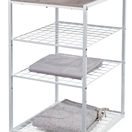 type A Linear Stackable 3-Shelf Storage Unit, White