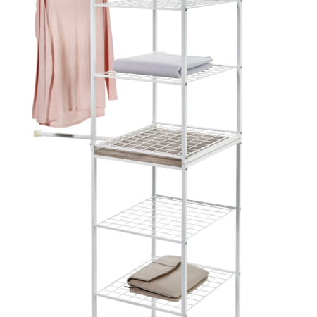 type A Linear Closet Organizer Kit, White, (x2) 16.12-in W x 18.9-in D x 34-in H