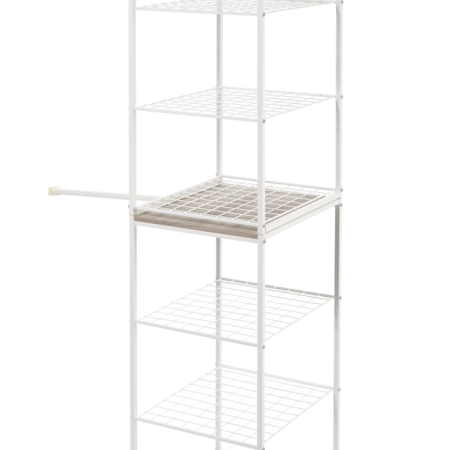 type A Linear Closet Organizer Kit, White, (x2) 16.12-in W x 18.9-in D x 34-in H