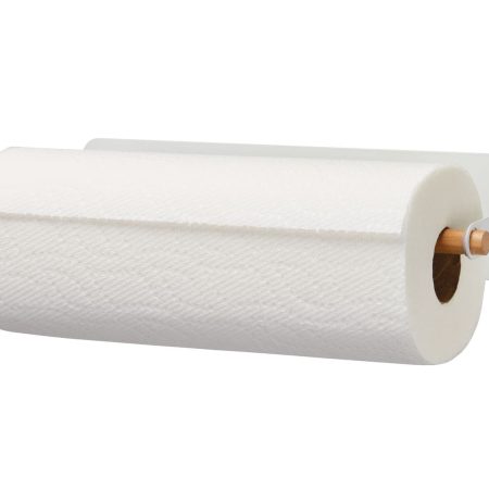 Type A Linear Under Cabinet/Wall Mount Metal Paper Towel Holder with Mounting Hardware, White