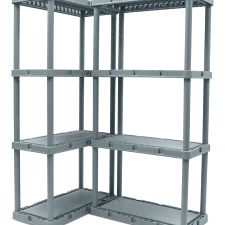 type A Prima Light-Duty 4-Tier Connecting Shelving Storage Unit, Holds up to 220-lb