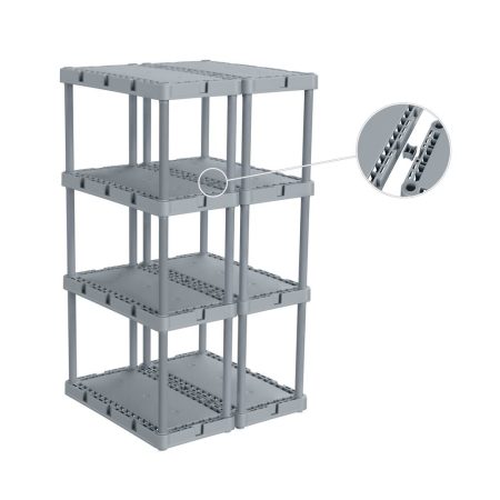 type A Prima Light-Duty 4-Tier Connecting Shelving Storage Unit, Holds up to 220-lb