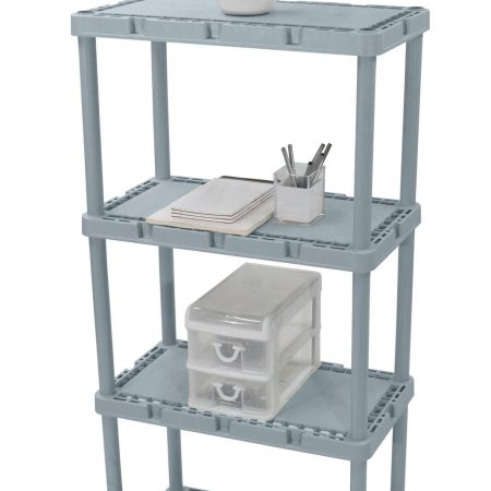 type A Prima Light-Duty 4-Tier Connecting Shelving Storage Unit, Holds up to 220-lb