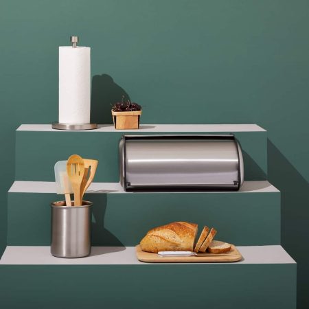 Type A Radiant Stainless Steel Upright Kitchen Countertop Paper Towel Holder with Weighted Base