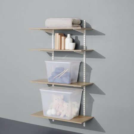 type A Floating Wall Shelf Board, Oak Sonoma Finish, 16 x 35-in