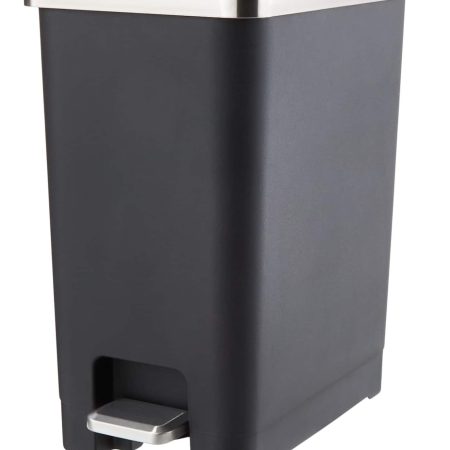 Type A Slim Black Resin Garbage Can, 15-L