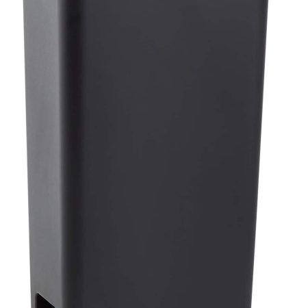 Type A Slim Black Resin Garbage Can, 30-L