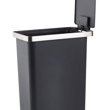 Type A Slim Black Resin Garbage Can, 45-L