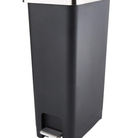 Type A Slim Black Resin Garbage Can, 45-L