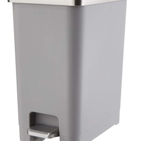 Type A Slim Grey Resin Garbage Can, 15-L