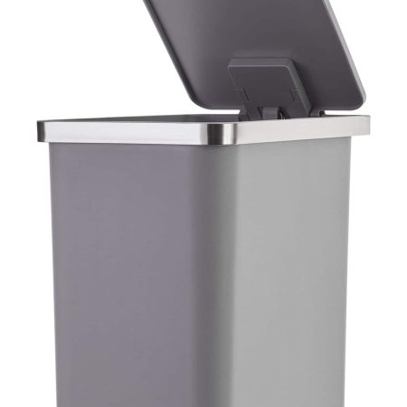 Type A Slim Grey Resin Garbage Can, 15-L