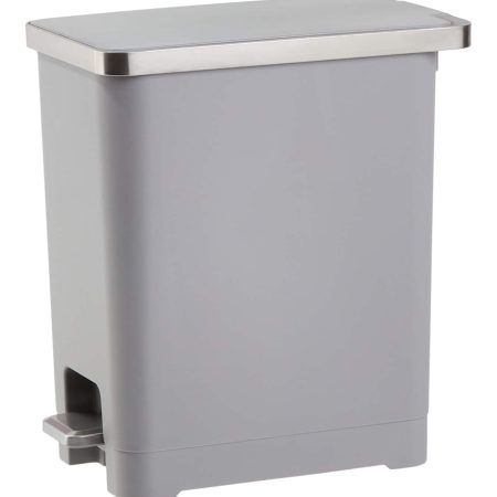 Type A Slim Grey Resin Garbage Can, 15-L