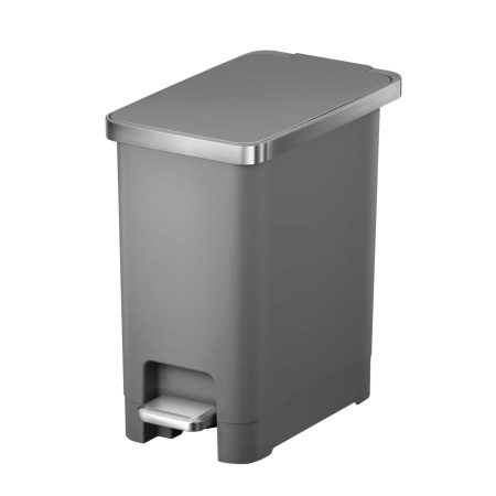 Type A Slim Grey Resin Garbage Can, 15-L