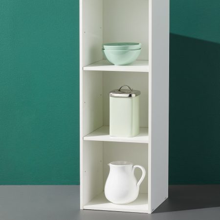 type A Stack Modular 3-Shelf Organizer, White