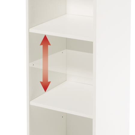 type A Stack Modular 3-Shelf Organizer, White