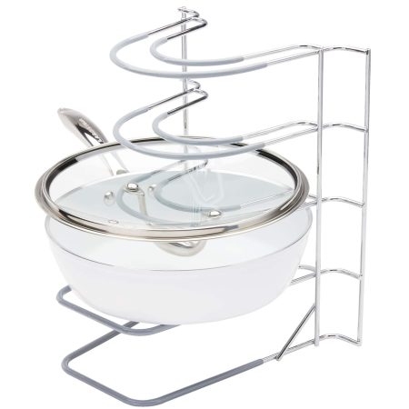 Type A Stay 5-Slot Kitchen Cabinet/Cupboard Storage Rack For Bakeware/Trays/Pans/Lids, Chrome