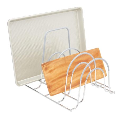 Type A Stay 5-Slot Kitchen Cabinet/Cupboard Storage Rack For Bakeware/Trays/Pans/Lids, Chrome