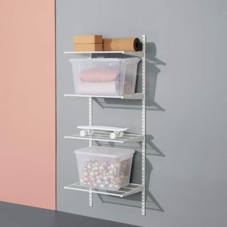 type A Twin Track Wire Shelf, White, 16 x 24-in