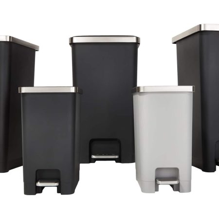 Type A Slim Black Resin Garbage Can, 45-L