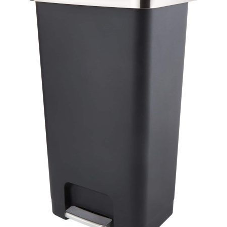 Type A Wide Black Resin Garbage Can, 45-L