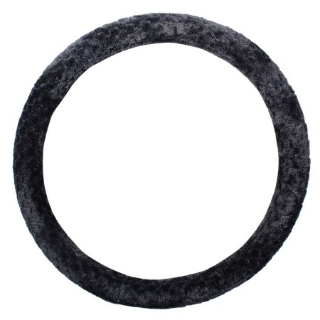 Type S Puff Fur Steering Wheel Cover, Black