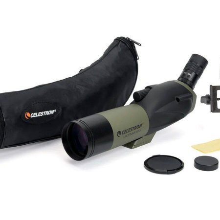 Celestron Ultima 65 Angled Zoom Spotting Scope with Smart Phone Adapter & Case, 18x55-65mm