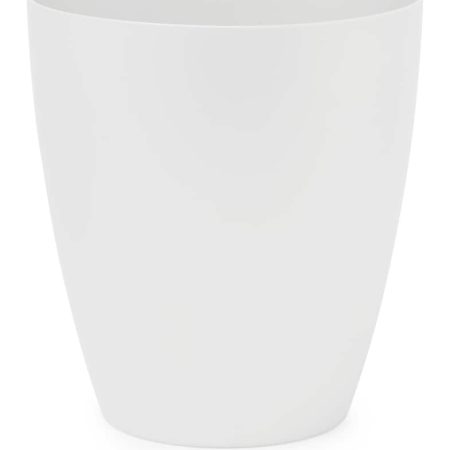 Umbra Hydra Plastic Compact Waste Can/Trash Can, Metallic White, 9-L