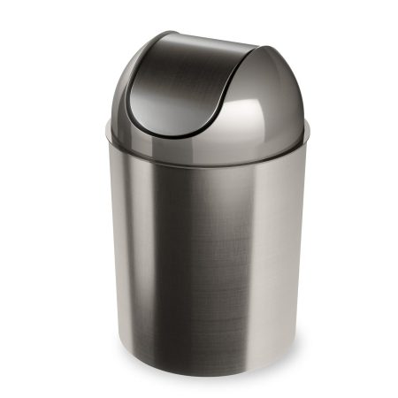 Umbra Mezzo Silver Nickel Waste Can/Trash Can, 10-L