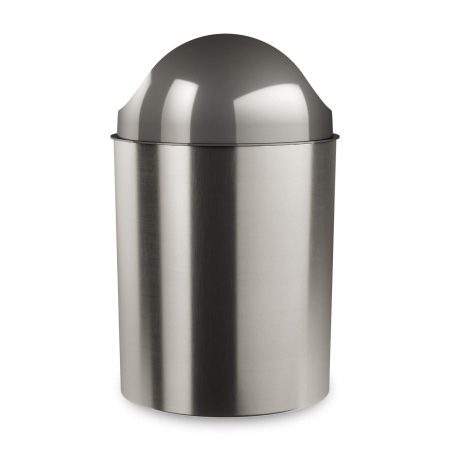 Umbra Mezzo Silver Nickel Waste Can/Trash Can, 10-L