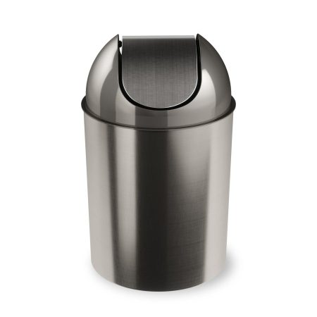 Umbra Mezzo Silver Nickel Waste Can/Trash Can, 10-L