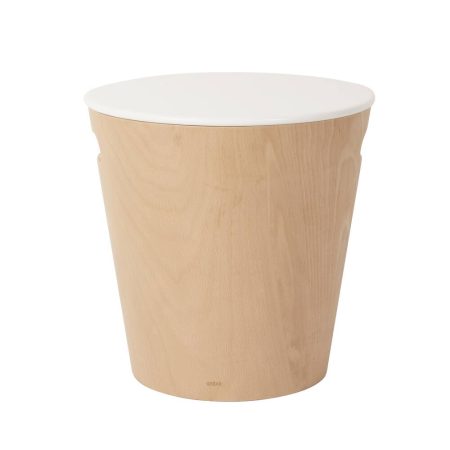 Umbra Woodrow Storage Stool, White/Natural