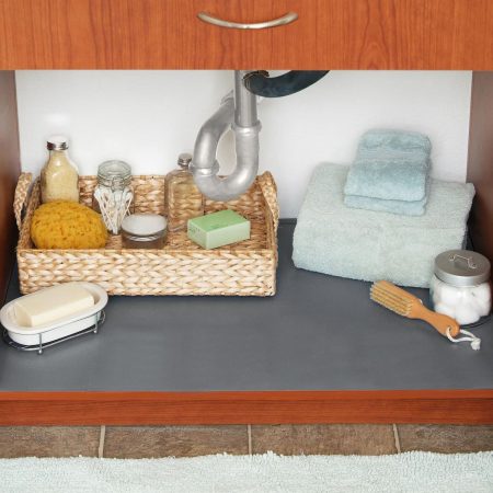 Con-Tact Under Sink Mat Non-Adhesive Water-Resistant Cabinet/Shelf Liner, Clear, 24 x 48-in