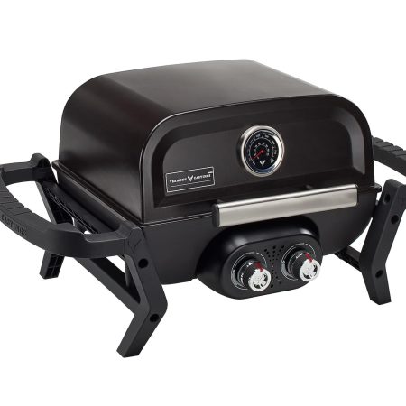 Vermont Castings Portable Lightweight 2-Burner Propane Fueled BBQ Grill, 13,000 BTUs