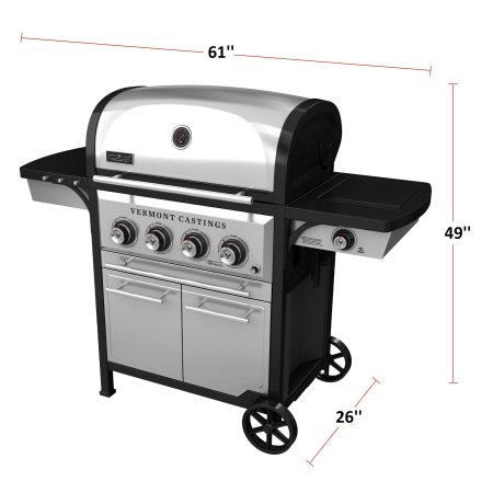 Vermont Castings Vanguard XE 4-Burner Stainless Steel Convertible Propane Gas BBQ Grill