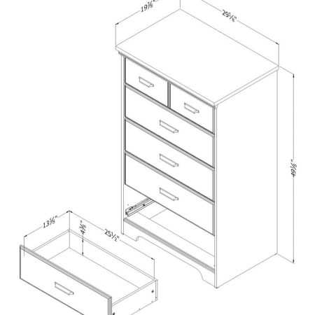 South Shore Versa 5-Drawer Dresser/Chest Bedroom