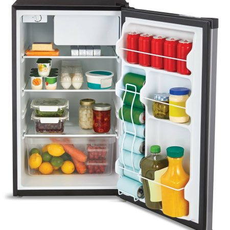 Vida by PADERNO Single-Door Stainless Steel Fridge, 4.4 Cu-Ft