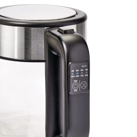 Vida by PADERNO Variable Temperature Glass Kettle, 1.7-L