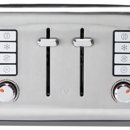 Vida by PADERNO Stainless Steel Toaster with 7 Settings, 4-Slices