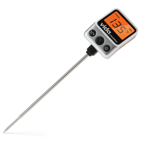 Vida by PADERNO Digital Instant Read BBQ Food Thermometer with Stainless Steel Probe