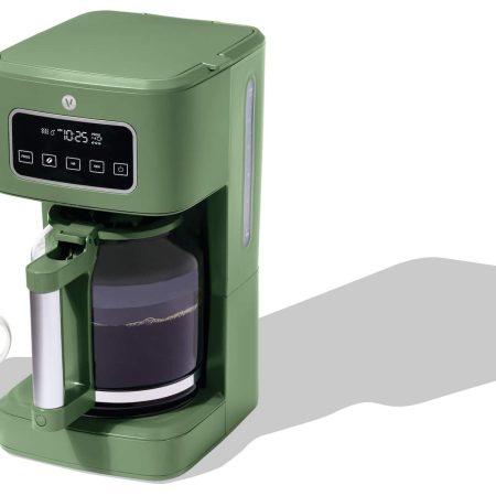 Vida by PADERNO Colour Series Programmable Coffee Maker with Auto Shut Off, Matcha, 14-Cup