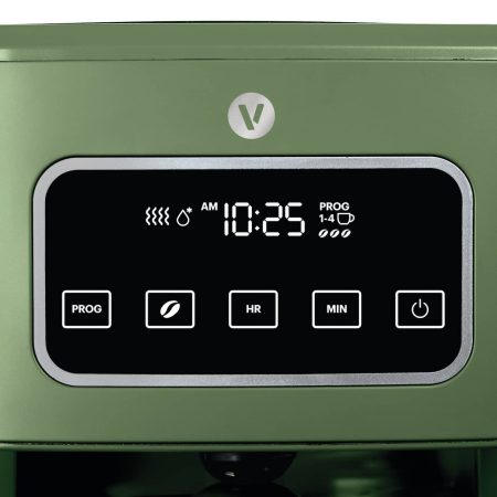 Vida by PADERNO Colour Series Programmable Coffee Maker with Auto Shut Off, Matcha, 14-Cup