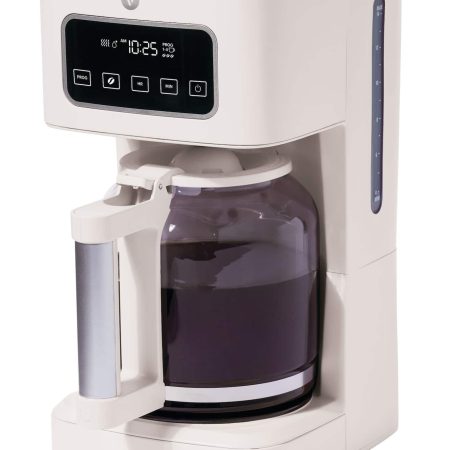 Vida by PADERNO Colour Series Programmable Coffee Maker with Auto Shut Off, Shortbread, 14-Cup