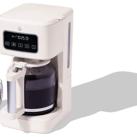 Vida by PADERNO Colour Series Programmable Coffee Maker with Auto Shut Off, Shortbread, 14-Cup