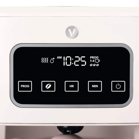 Vida by PADERNO Colour Series Programmable Coffee Maker with Auto Shut Off, Shortbread, 14-Cup