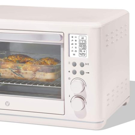 Vida by PADERNO Digital Multi-Functional Air Fryer Toaster Oven with 11 Pre-Set Functions, Shortbread, 6-Slices