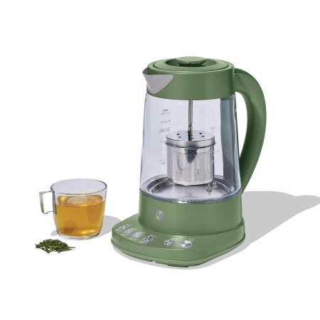 Vida by PADERNO Colour Series Electric Variable Temperature Steeping Kettle, Matcha, 1.7-L