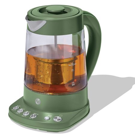 Vida by PADERNO Colour Series Electric Variable Temperature Steeping Kettle, Matcha, 1.7-L