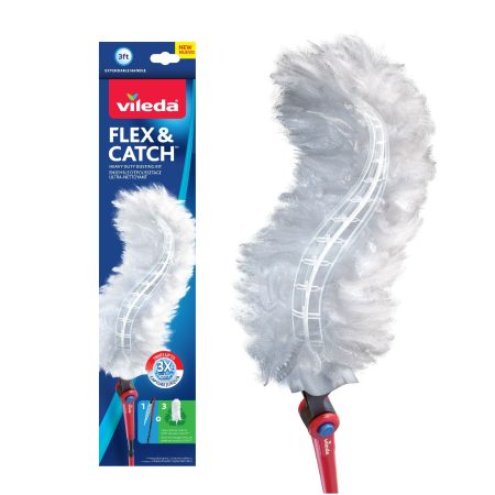 Vileda Flex & Catch Heavy Duty Dusting Kit with 3 Duster Refills