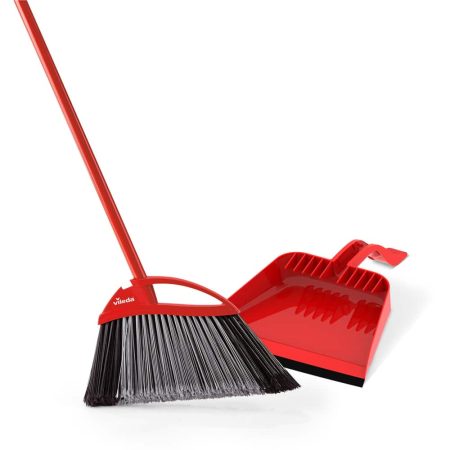 Vileda Super Angle Pet Pro Broom with Step-On Dustpan